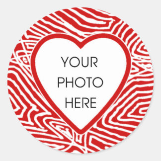 Scribbleprint Heart Border Stickers Template