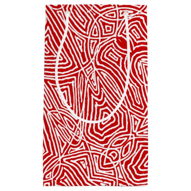 Scribbleprint Red Small Gift Bag (Front)