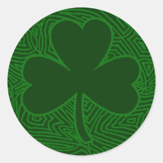 Scribbleprint Shamrock Classic Round Sticker