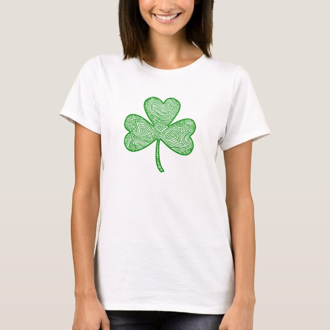 Scribbleprint Shamrock T-Shirt (Front)