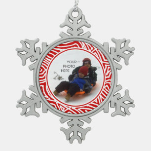 Scribbleprint Snowflake Snowflake Pewter Christmas Ornament