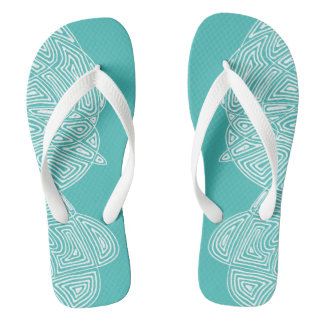 Scribbleprint Waves Flip Flops