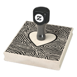 Scribbleprints Heart Rubber Stamp
