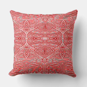 Scribbleprints Red Cushion