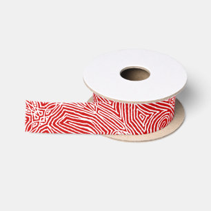 Scribbleprints Red Ribbon (Seamless) Satin Ribbon