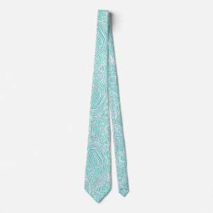 Scribbleprints Teal Neck Tie