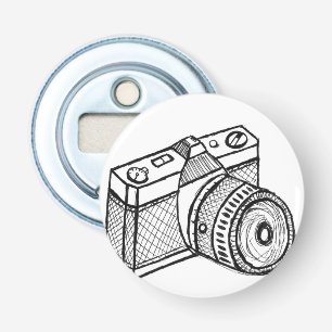 Scribbles Camera Bottle Opener
