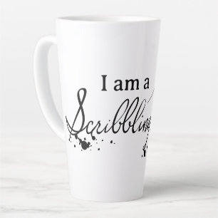 Scribbling Woman Latte Mug