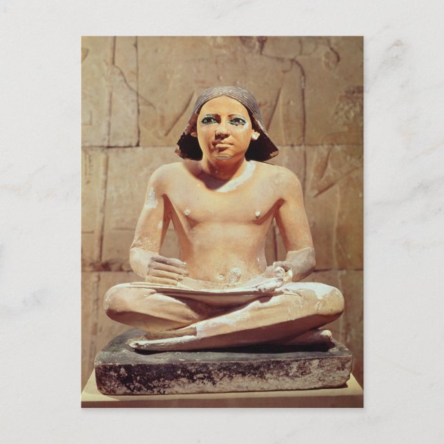 Scribe seated cross-legged postcard (Front)