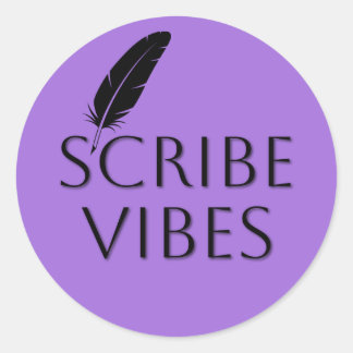 Scribe Vibes Author Writer Poet Classic Round Sticker