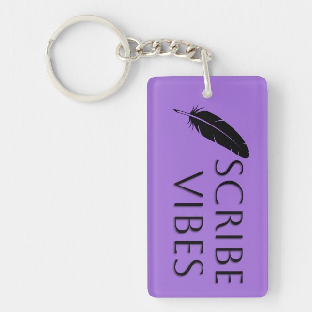 Scribe Vibes Author Writer Poet  Key Ring (Front)