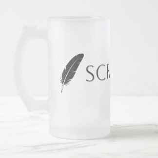 Scribe Vibes Author Writer Poet Literature Frosted Glass Beer Mug