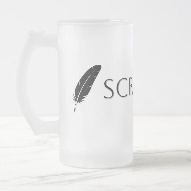 Scribe Vibes Author Writer Poet Literature Frosted Glass Beer Mug (Left)