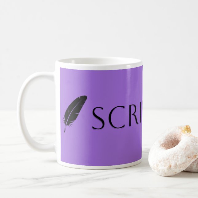 Scribe Vibes Writer and Author Coffee Mug (With Donut)