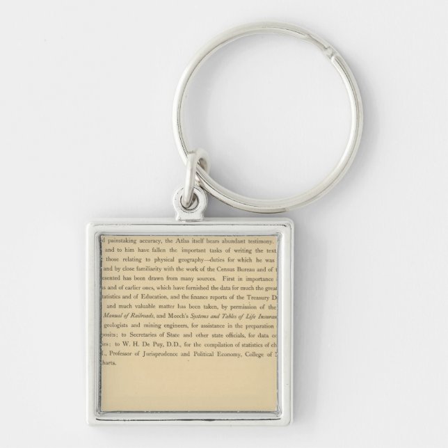 Scribner's statistical atlas key ring (Front)