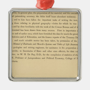 Scribner's statistical atlas metal tree decoration