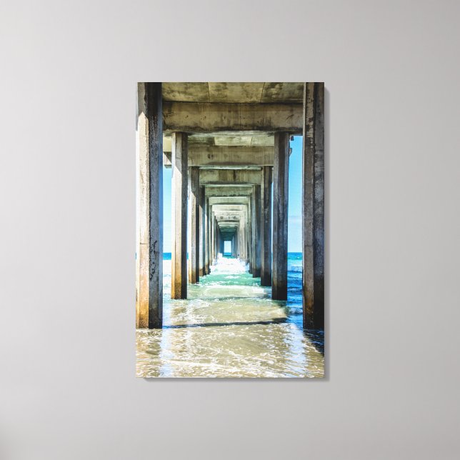 Scripps Pier La Jolla Canvas Print (Front)