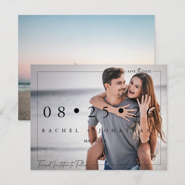 Script 2 Photo  | Save The Date (Front/Back)