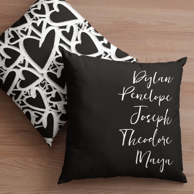 Script 5 Name Family Keepsake Heart Cushion (Creator Uploaded)