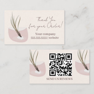 Script Air Plant Thank You Business Card