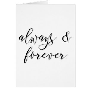 script always & forever greeting card