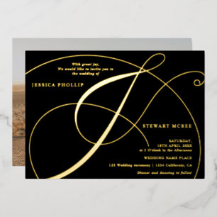 Script ampersand photo calligraphy wedding