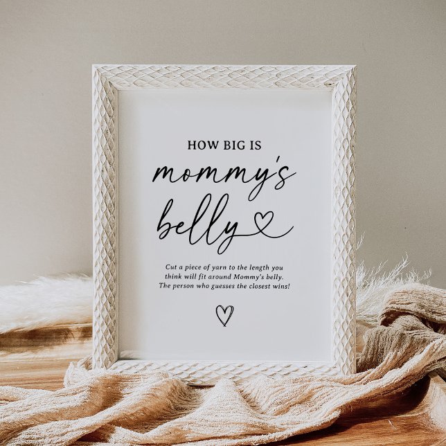 Script Baby Shower How Big Is Mummy's Belly Sign (Creator Uploaded)