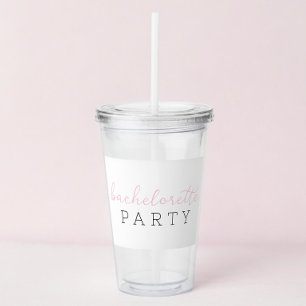 Script Bachelorette Party Personalised Favour  Acrylic Tumbler