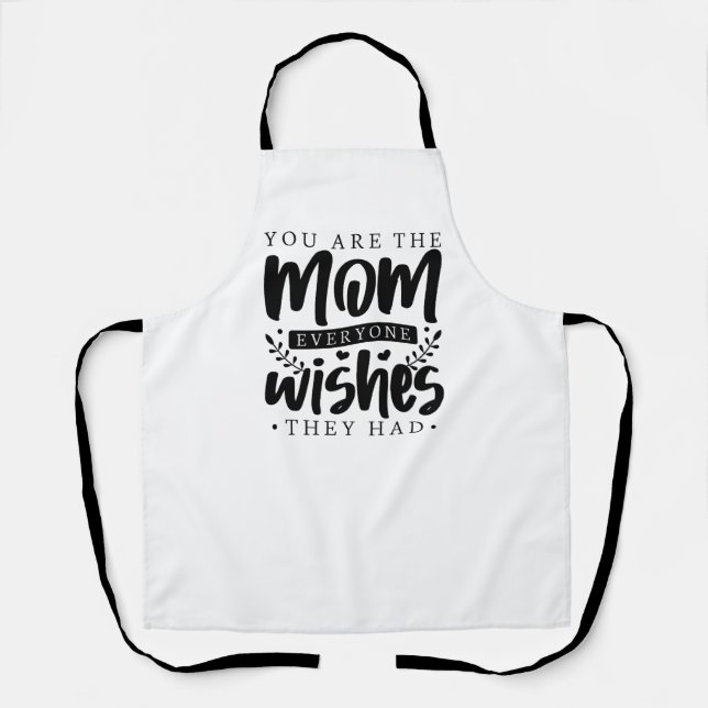 Script Best Mum Typography Apron (Front)
