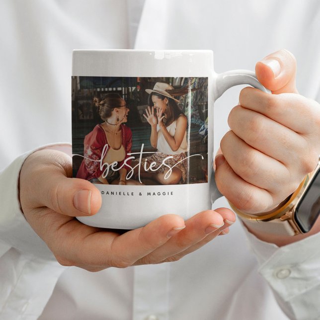 Script Bestie Photo Keepsake & Quote Gift Coffee Mug (Creator Uploaded)
