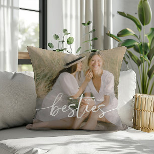 Script Besties 2x Photo Personalised Cushion