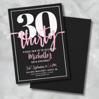 Script Black 30th Birthday Party