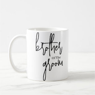 Script Black brother of the groom wedding Coffee Coffee Mug