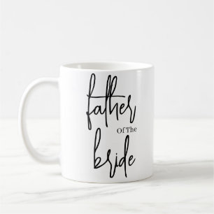 Script Black father of the bride wedding  Coffee Mug