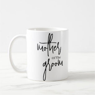 Script Black mother of the groom wedding Coffee Coffee Mug