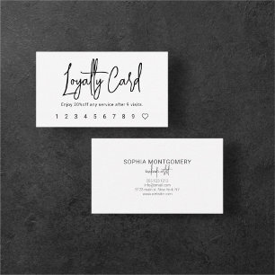 Script Calligraphy Blush Pink Loyalty Card