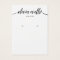 Script Calligraphy Kraft Earring Display Card