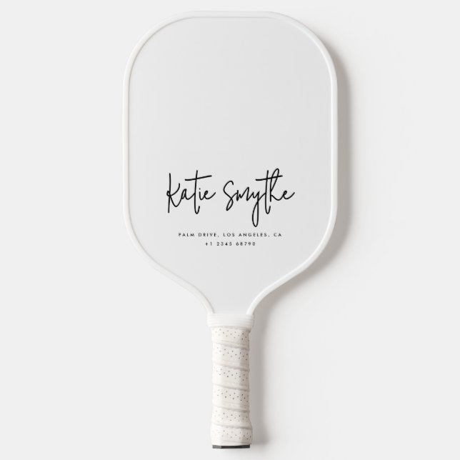 Script Calligraphy Minimalist Chic Personalised Pickleball Paddle (Front)