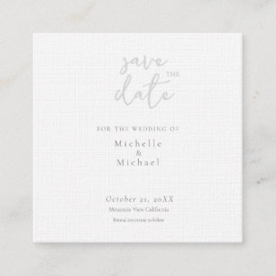 Script Calligraphy Wedding Modern Save the Date Enclosure Card