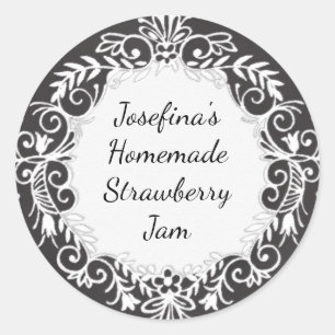 Script Chalkboard Printed Bottle Canning Jar Label