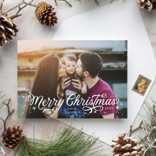 Script Christmas Hand Lettering Multi Photo Card