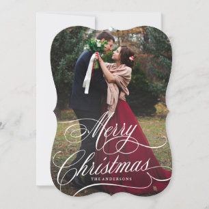 Script Christmas Holiday Photo Card