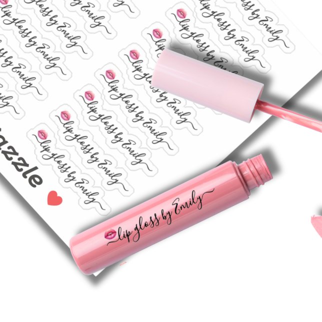 Script Clear Lip Gloss Tube Label (Creator Uploaded)