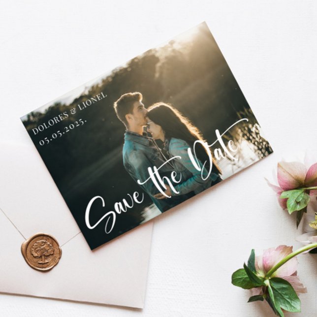 Script Couple Photo Save the date Invitation (Creator Uploaded)