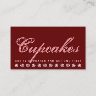script CUPCAKES customer loyalty card