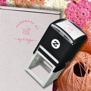 Script Custom logo Handmade by Self-inking Stamp