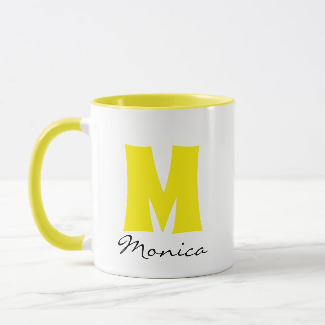Script Custom Name & Monogram Mug (Left)