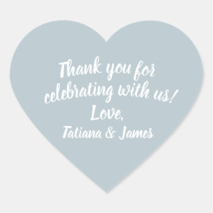 Script Customisable Thank You Heart  Sticker