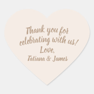 Script Customisable Thank You Heart  Sticker