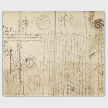 Script Document Furniture Decoupage Paper